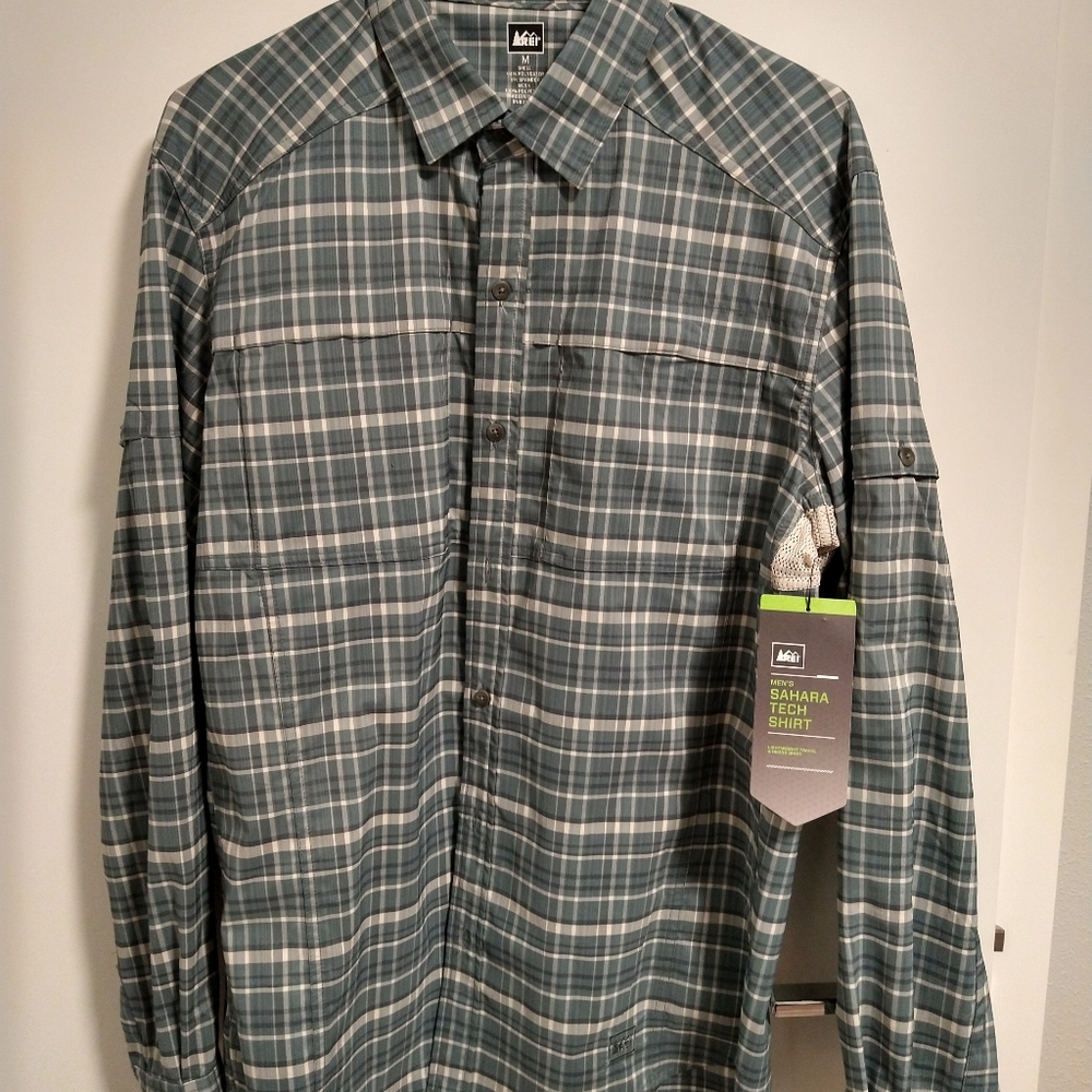 REI Men's Sahara tech plaid shirt